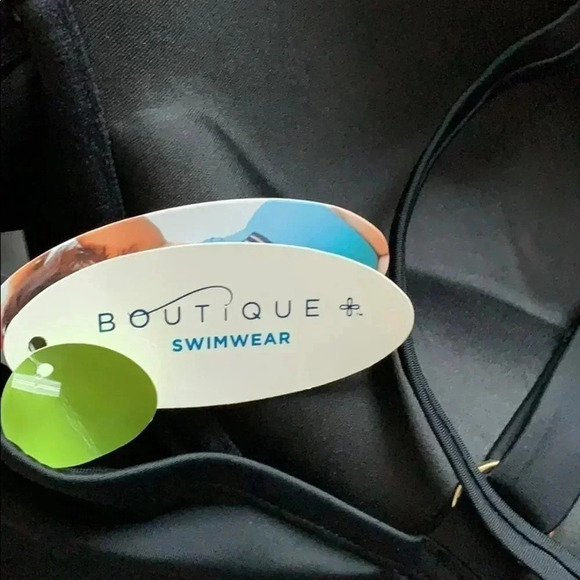 Bikini Boutique Black Leaf Print Swim Top, Brief 3X NWT - Picture 8 of 11